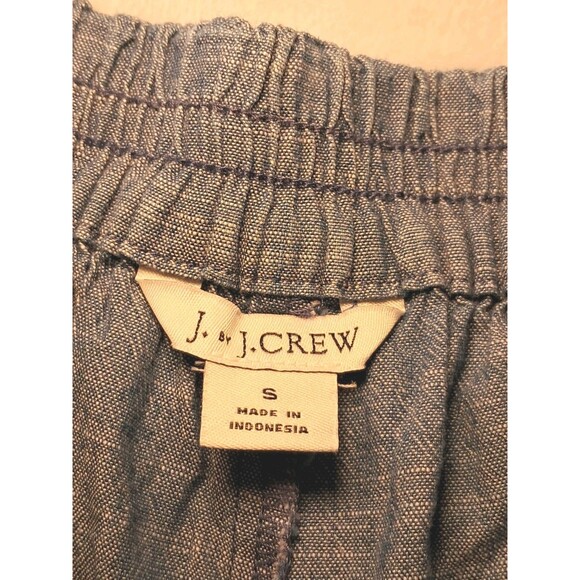 J.Crew 4" Chambray Scalloped Hem Shorts 100% Cotton Echo Blue L1670 Size Small - Picture 3 of 9